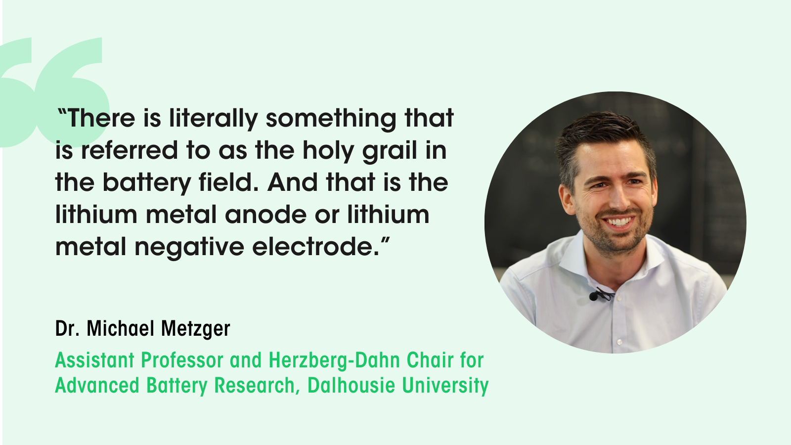 Michael Metzger on the future of batteries
