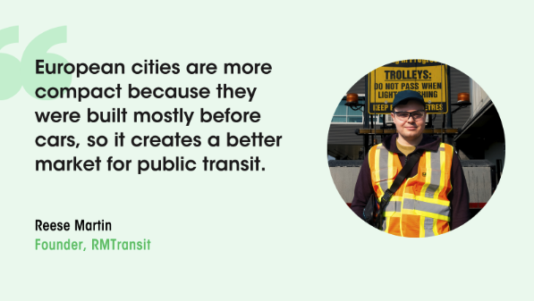 Reece Martin on Canadian transit