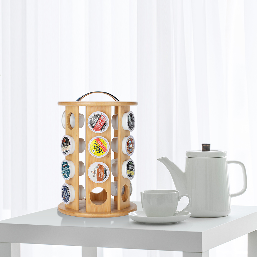 Sortwise® Bamboo 24 Capacity KCup Single Serve Coffee Pod Holder