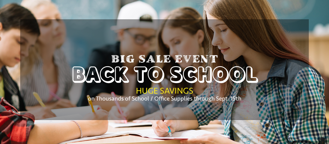 Back to School Supplies Sales Event