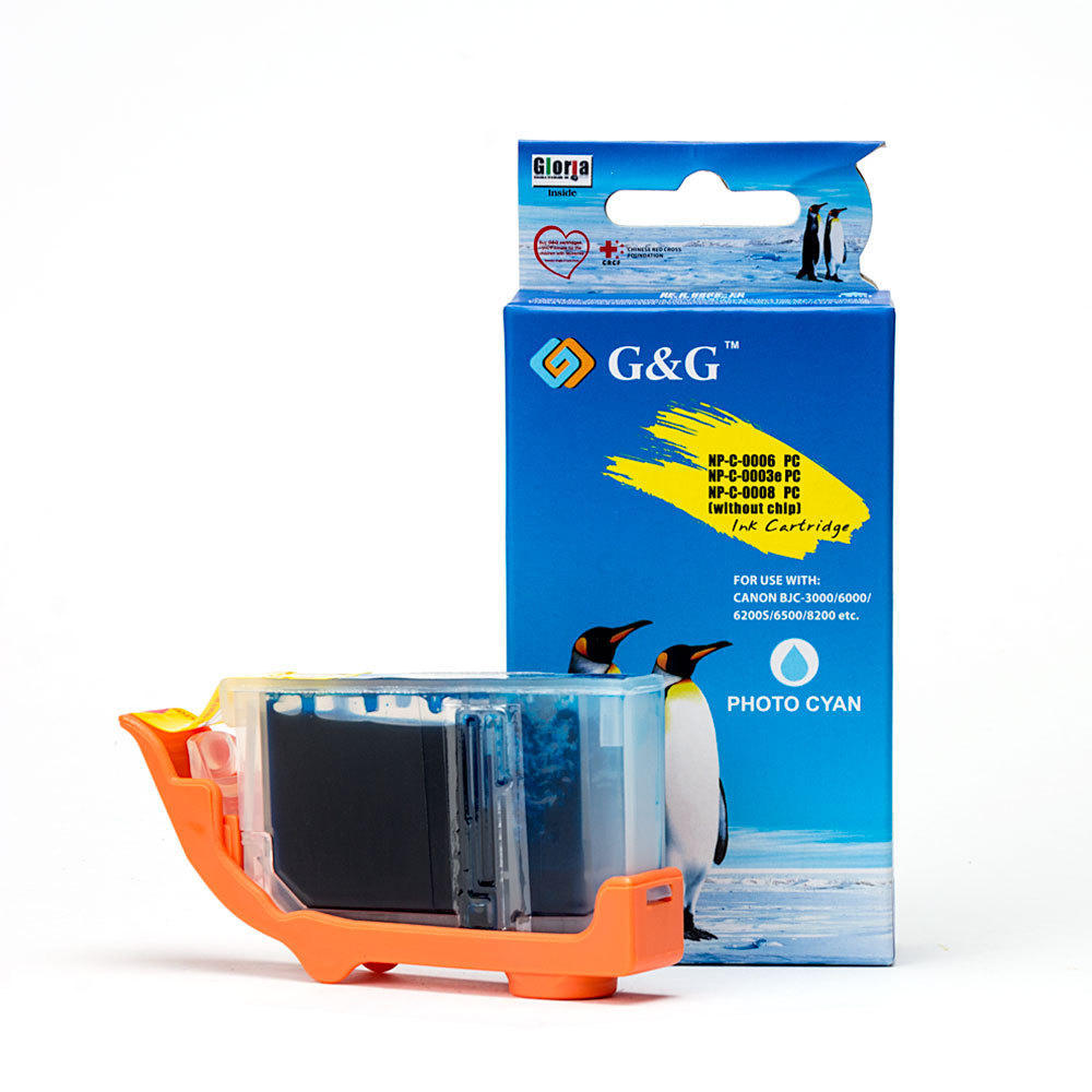 Canon BCI-3ePC Compatible Photo Cyan Ink Cartridge - G&G Canon BCI-3ePC Compatible Photo Cyan Ink Cartridge - G&G