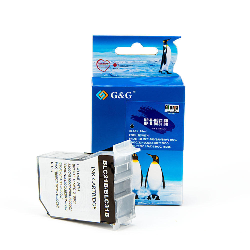 Brother LC21BK Compatible Black Ink Cartridge G&G Brother LC21BK Compatible Black Ink Cartridge G&G