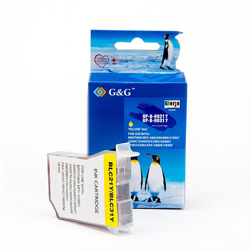 Brother LC21Y Compatible Yellow Ink Cartridge - G&G™