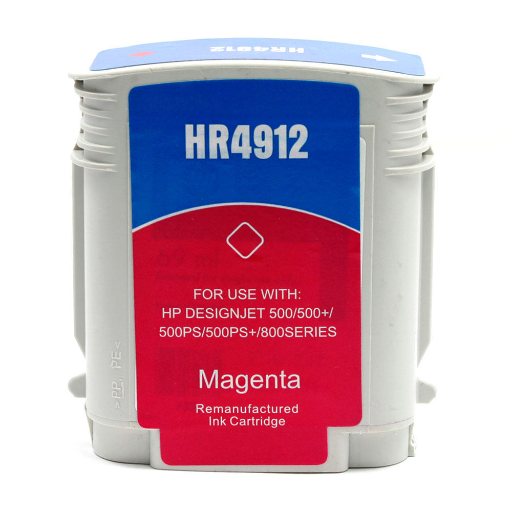 Remanufactured HP 82 C4912A Magenta Ink Cartridge High Yield 69ml