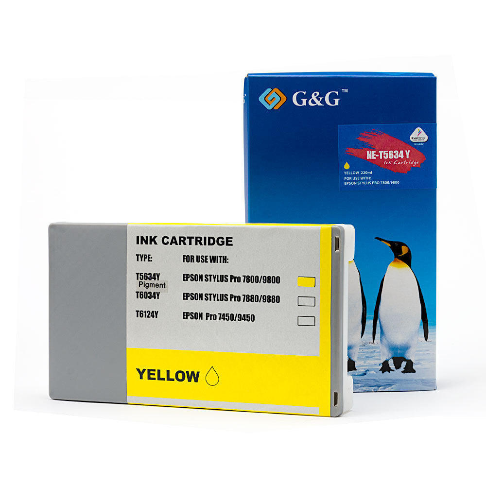 Epson T563400 T562400 Compatible Yellow Ink CartridgePigment - G&G™
