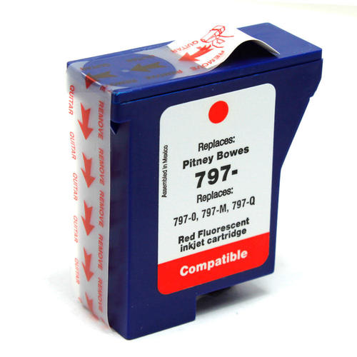 Pitney Bowes 7970 797M 797Q Compatible Red Fluorescent Ink Cartridge