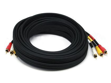 25FT Triple RCA Stereo Video Dubbing Composite Cable 25FT Triple RCA Stereo Video Dubbing Composite Cable