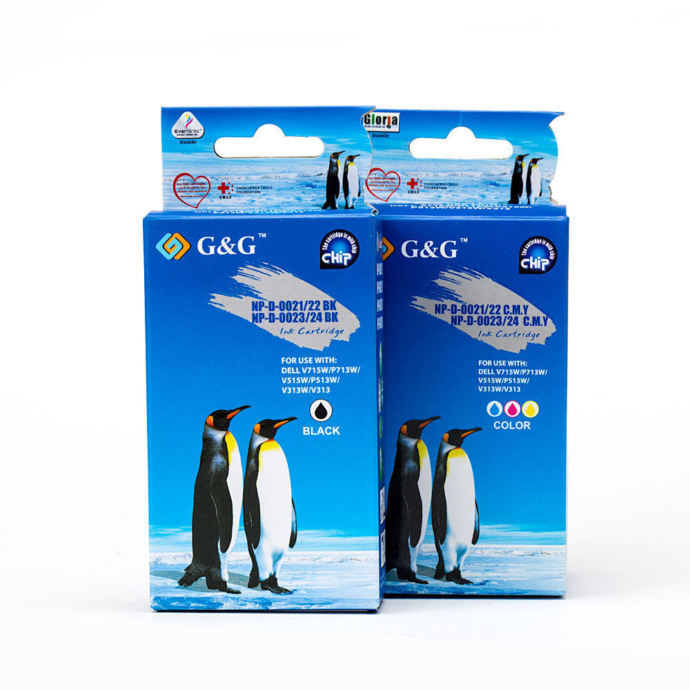 Dell 24 Black and Color Compatible Ink Cartridge Combo High Yield - G&G™ 