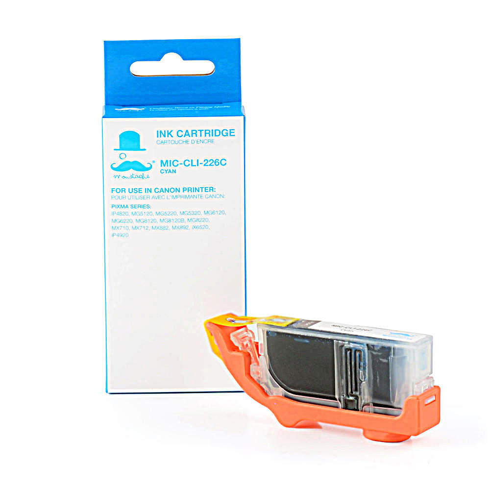 Canon CLI-226C 4547B001AA Compatible Cyan Ink Cartridge - Moustache® 123InkCartridges 123Ink.ca Canada