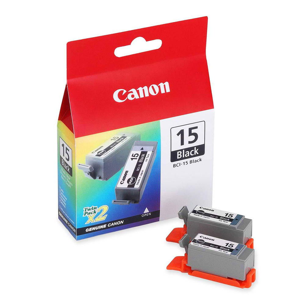 Canon BCI-15 Original Black Ink Cartridge Twin Pack (8190A003)