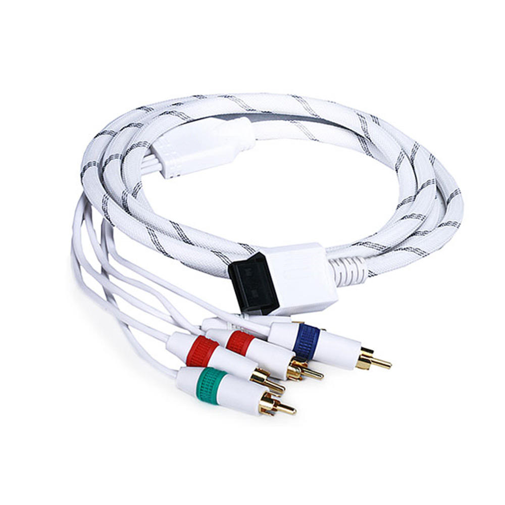 6FT Audio Video ED Component Cable for Wii & Wii U - White (Net Jacket) - Monoprice 6FT Audio Video ED Component Cable for Wii & Wii U - White (Net Jacket) - Monoprice