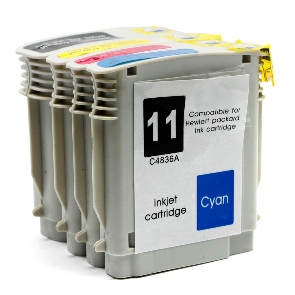 Remanufactured HP 10 HP 11 Black and Color Ink Cartridge Combo High Yield