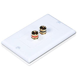 Small c3adb primecables cab 3324 audio video wall plates high quality banana binding post two piece inset wall plate for 1 speaker coupler type primecables 