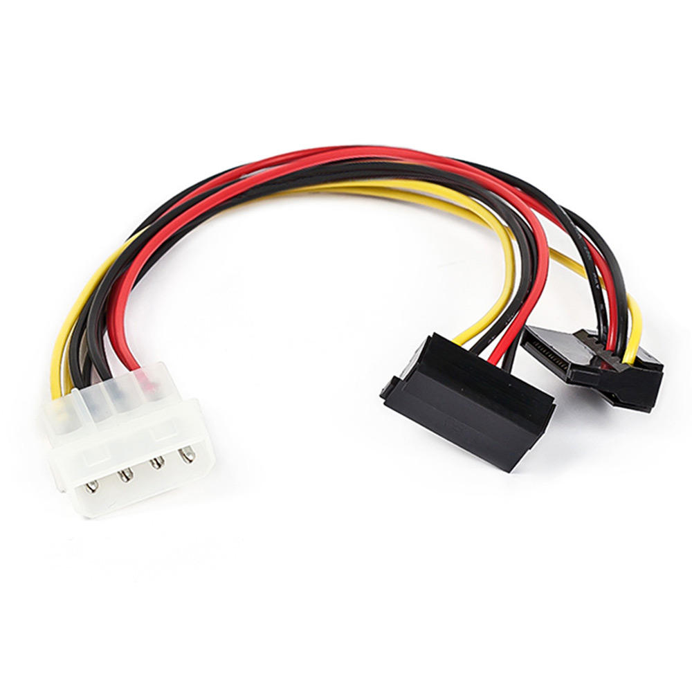 8inch 4pin MOLEX Male to Two 15pin SATA II Female Power Cable - Monoprice 8inch 4pin MOLEX Male to Two 15pin SATA II Female Power Cable - Monoprice