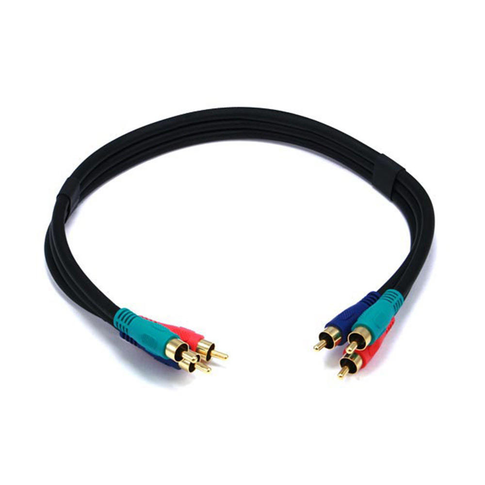 22AWG 3-RCA Component Video Coaxial Cable (RG-59/U) - Black (9 Lengths Available) - Monoprice 22AWG 3-RCA Component Video Coaxial Cable (RG-59/U) - Black (9 Lengths Available) - Monoprice