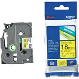 Brother TZE-641 Original Label Tape, 18mm (0.7"), Black on Yellow, Tape for P-Touch 8m (26.2 ft)