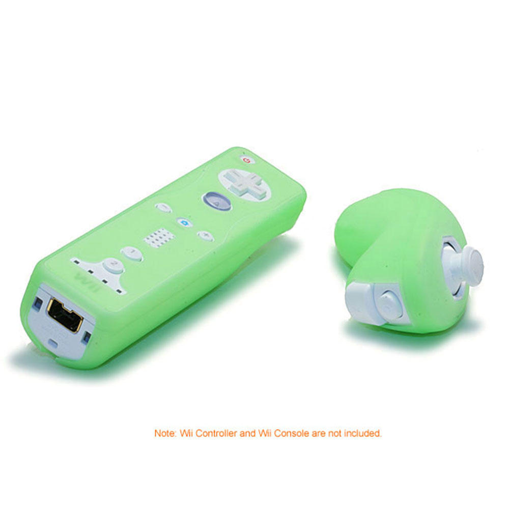Silicone Skin for Wii Remote Control and Nunchuk - Green Silicone Skin for Wii Remote Control and Nunchuk - Green