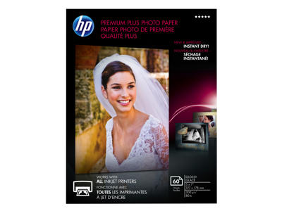HP CR669A 60 Sheets Premium Plus Photo Paper, Glossy, 5x7 HP CR669A 60 Sheets Premium Plus Photo Paper, Glossy, 5x7
