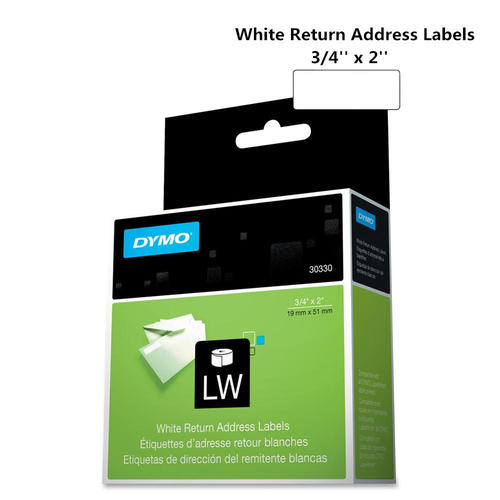 dymo 30330 original return address labels black on white 3 4 x 2