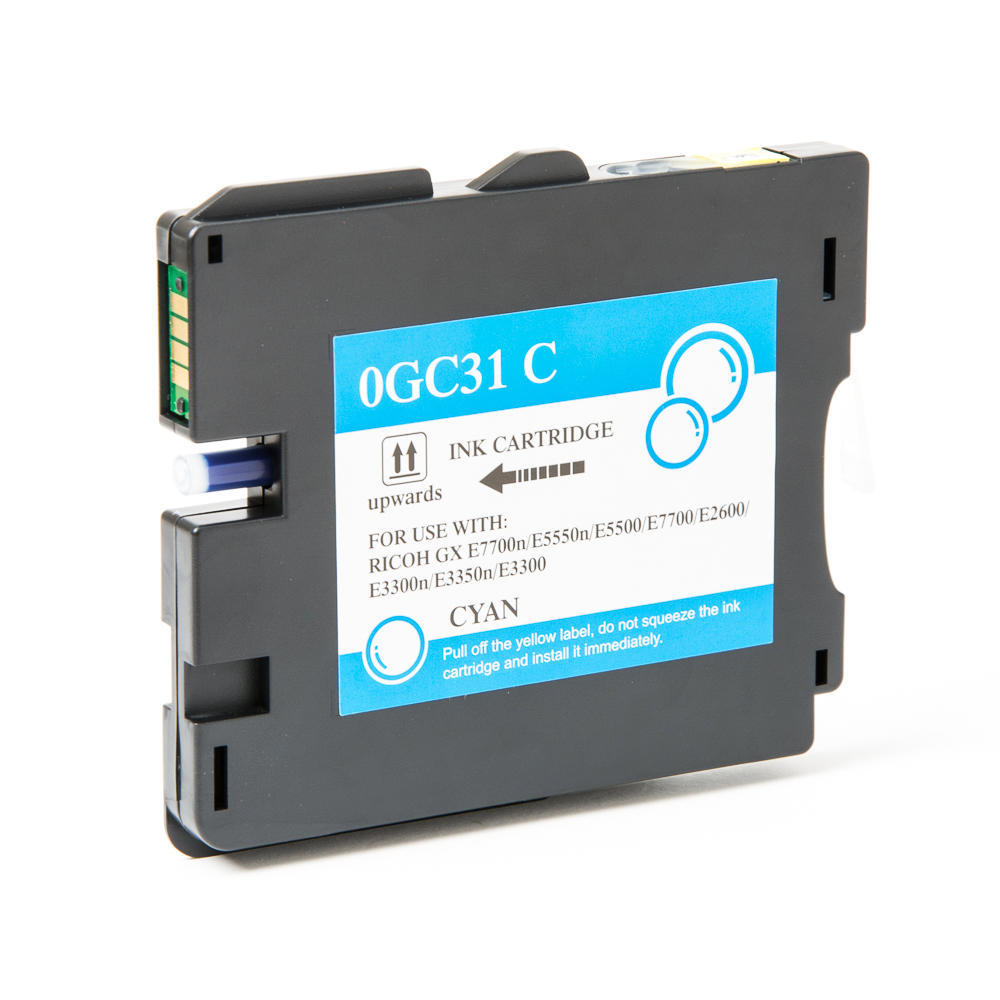 Ricoh 405702 GC31C Compatible Cyan Ink Cartridge High Yield