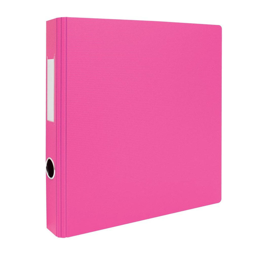 geo 2 d rings binder with hole and label holder 8 colours available label binder