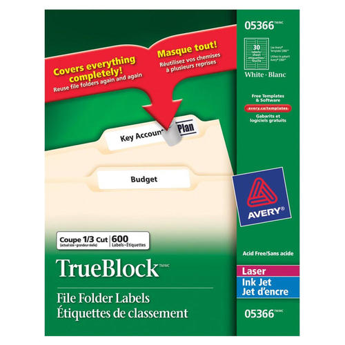 avery trueblock laser inkjet file folder labels 3 7 16 x 2 3