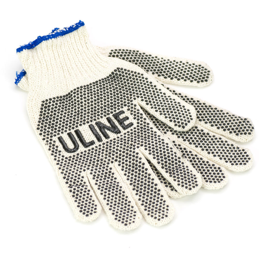 Uline PVC Dot Knit Gloves,12 pair/pack