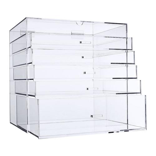 acrylic cosmetic jewelry storage makeup organizer removable drawer
