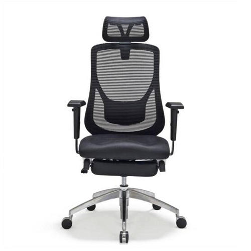 moustache adjustable mesh office chair with footrest black ergonomics chair