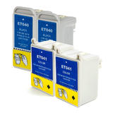 Epson T040120 T041020 Compatible Black and Color Ink Cartridge Combo