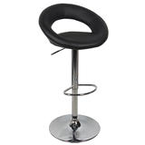 Adjustable Height Swivel Moon Shape Bar Stool