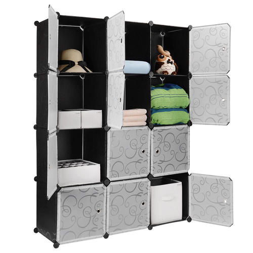 diy plastic portable wardrobe closet organizer storage shelving