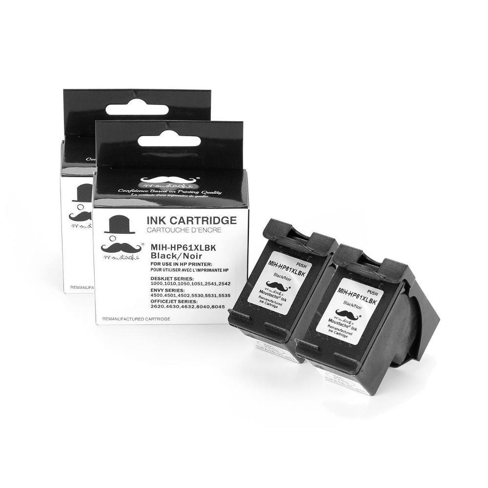 Remanufactured HP 61XL CH563WN Black Ink Cartridge (High Yield) - Moustache®