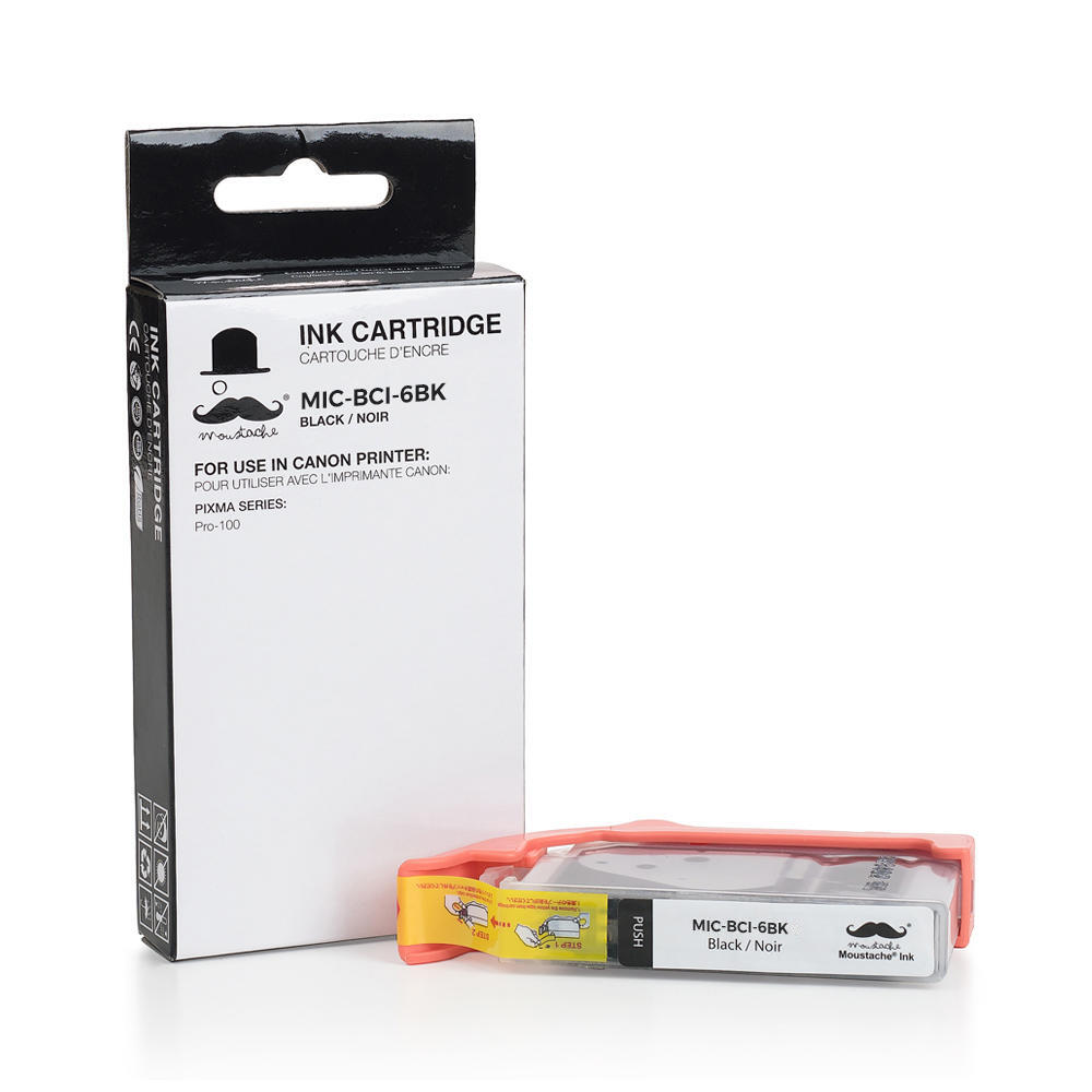 Canon BCI-6BK Compatible Black Ink Cartridge - Moustache®