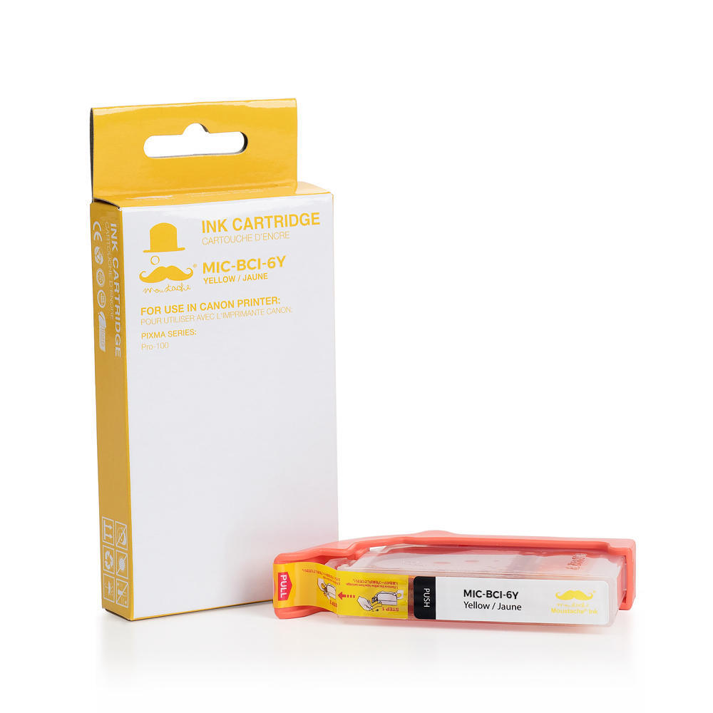 Canon BCI-6Y Compatible Yellow Ink Cartridge - Moustache®