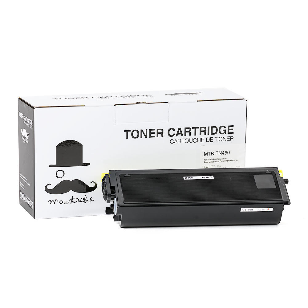 Brother TN460 Compatible Black Toner Cartridge High Yield Version of TN430 - Moustache Brother TN460 Compatible Black Toner Cartridge High Yield Version of TN430 - Moustache