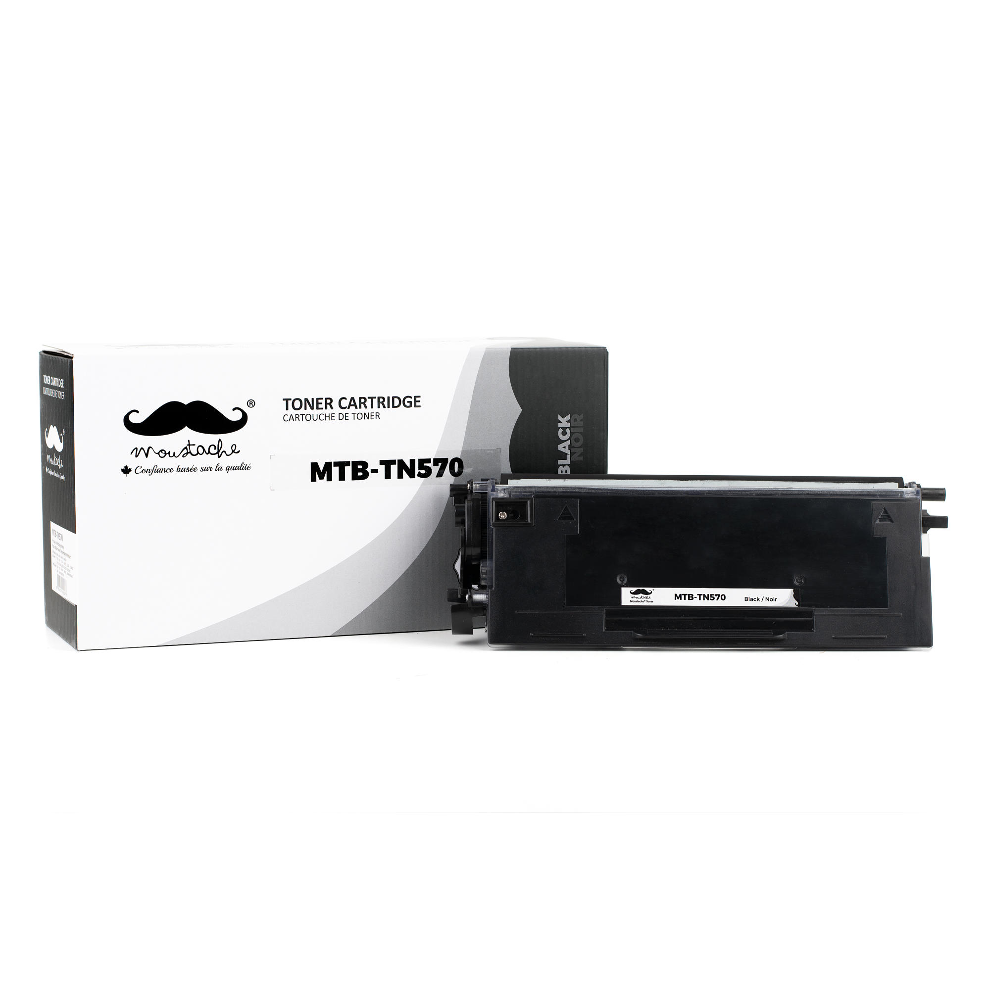 Brother TN570 Compatible Black Toner Cartridge High Yield Version of TN540 - Moustache®