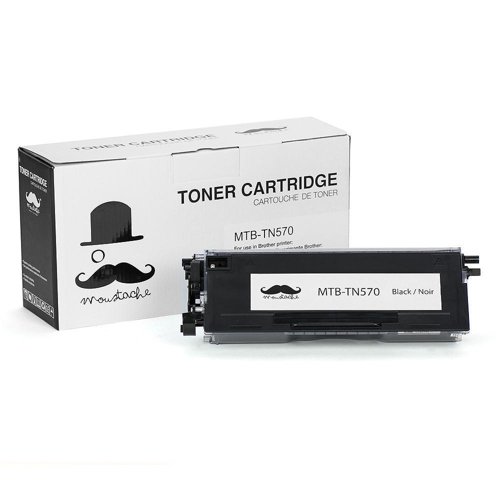 Brother TN570 Compatible Black Toner Cartridge High Yield Version of TN540 - Moustache Brother TN570 Compatible Black Toner Cartridge High Yield Version of TN540 - Moustache