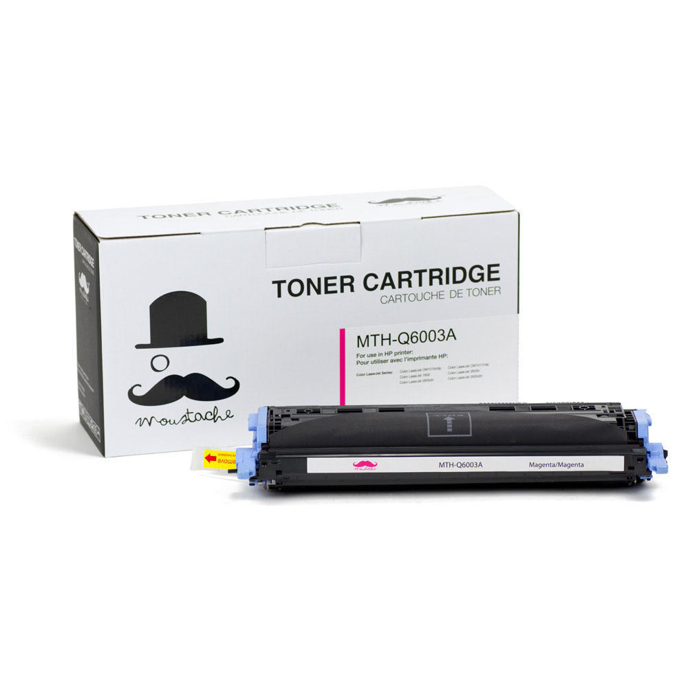 Remanufactured HP 124A Q6003A Magenta Toner Cartridge - Moustache Remanufactured HP 124A Q6003A Magenta Toner Cartridge - Moustache