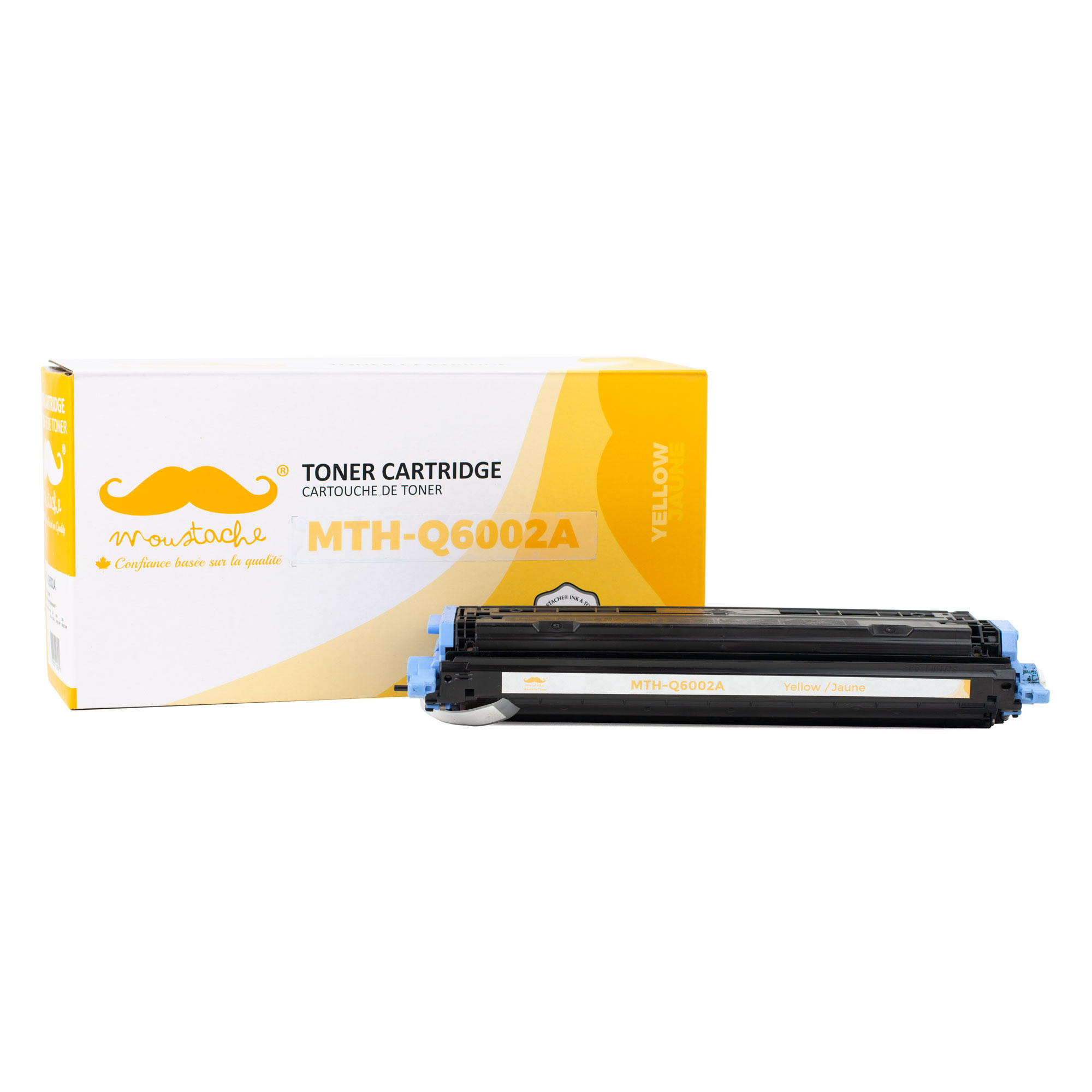 Remanufactured HP 124A Q6002A Yellow Toner Cartridge - Moustache®