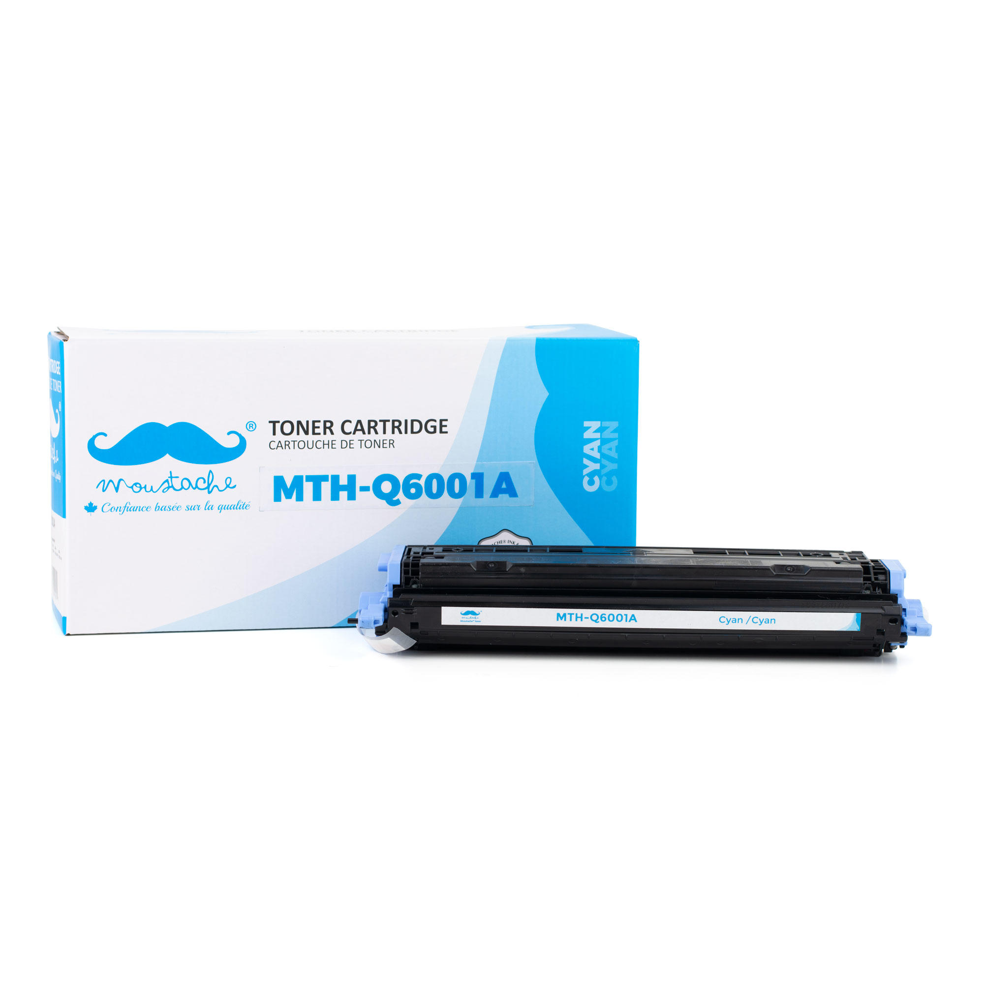 Remanufactured HP 124A Q6001A Cyan Toner Cartridge - Moustache®