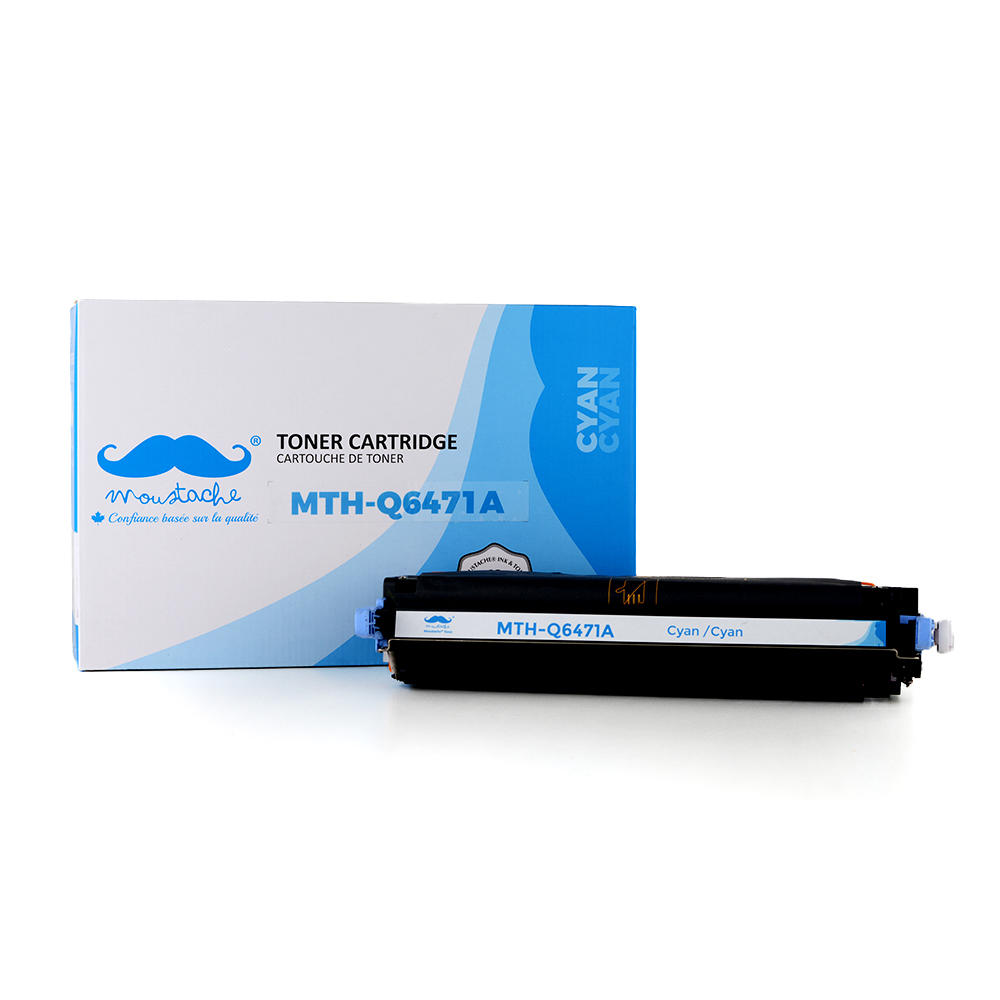 Remanufactured HP 502A Q6471A Cyan Toner Cartridge - Moustache®