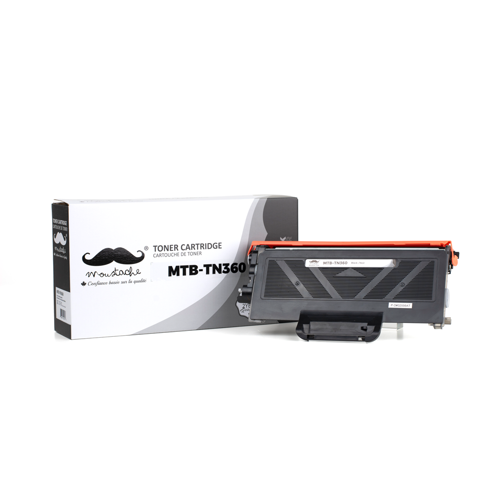 Brother TN360 Compatible Black Toner Cartridge - Moustache®