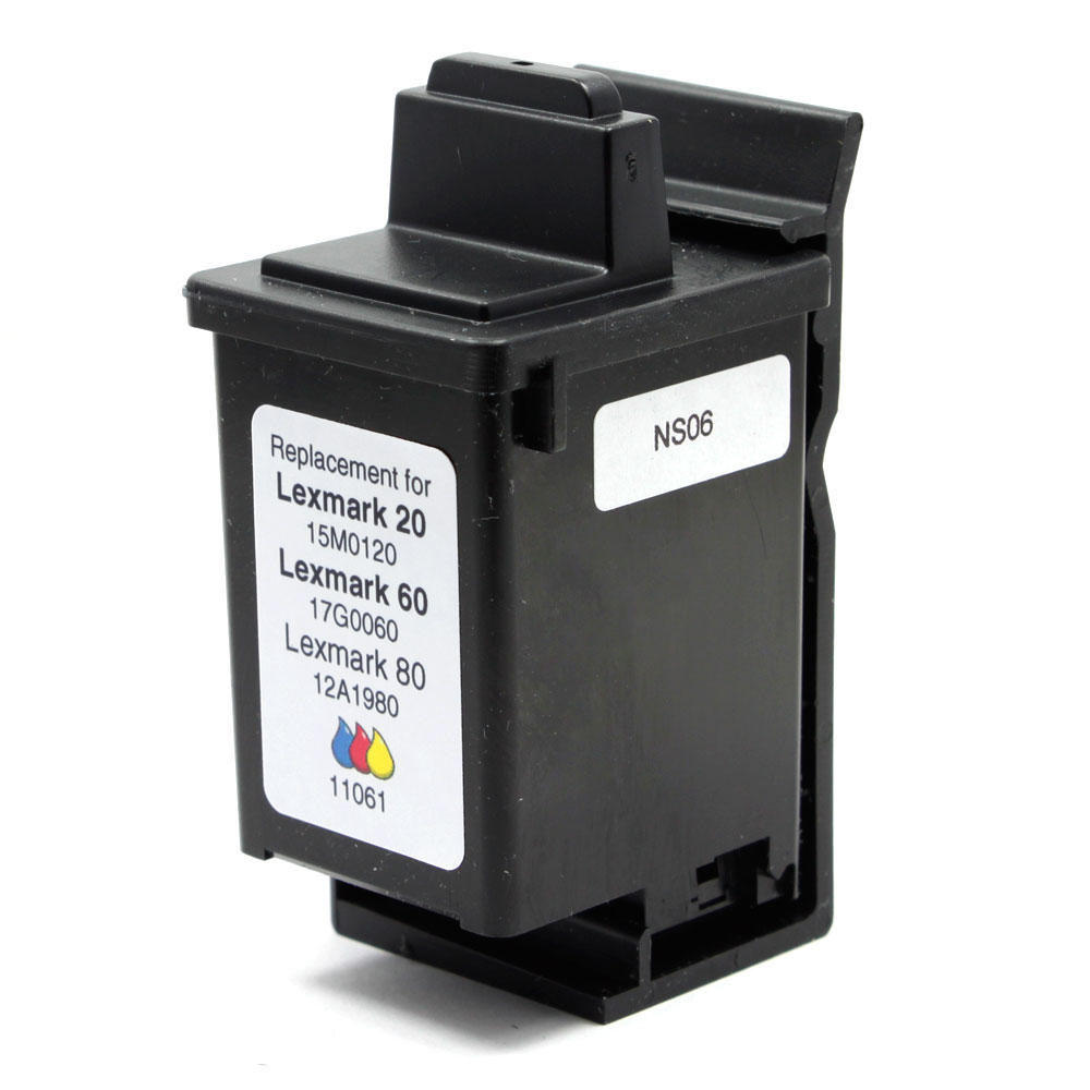 Lexmark 20 15M0120 Lexmark 60 17G0060 Lexmark 80 12A1980 Remanufactured Color Ink Cartridge