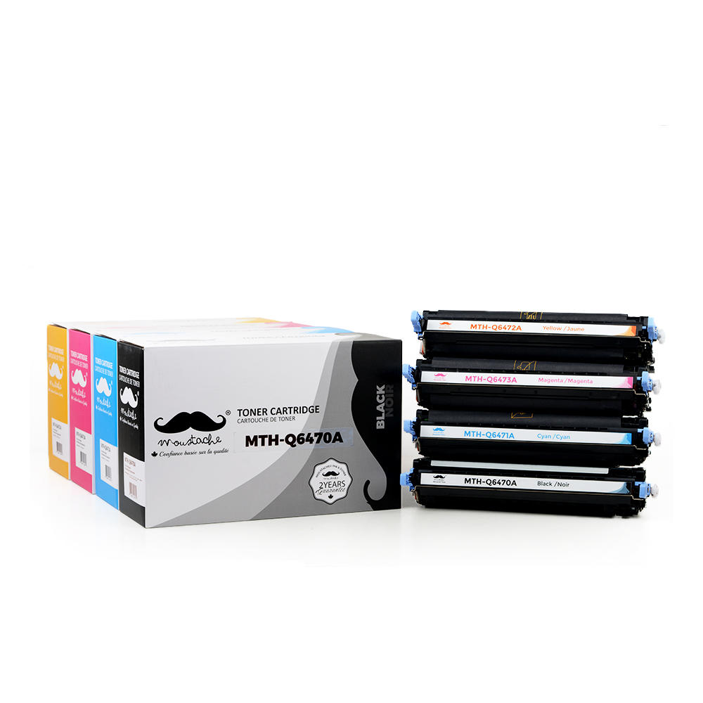 Remanufactured HP 501A-502A Toner Cartridge Combo BK/C/M/Y - Moustache®