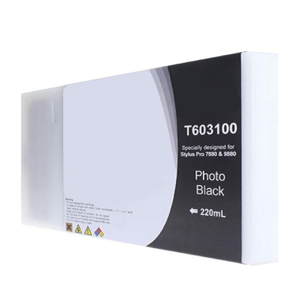 Epson T603100 Compatible Photo Black Ink Cartridge Pigment