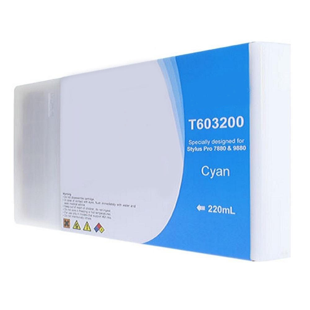 Epson T603200 Compatible Cyan Ink Cartridge Pigment