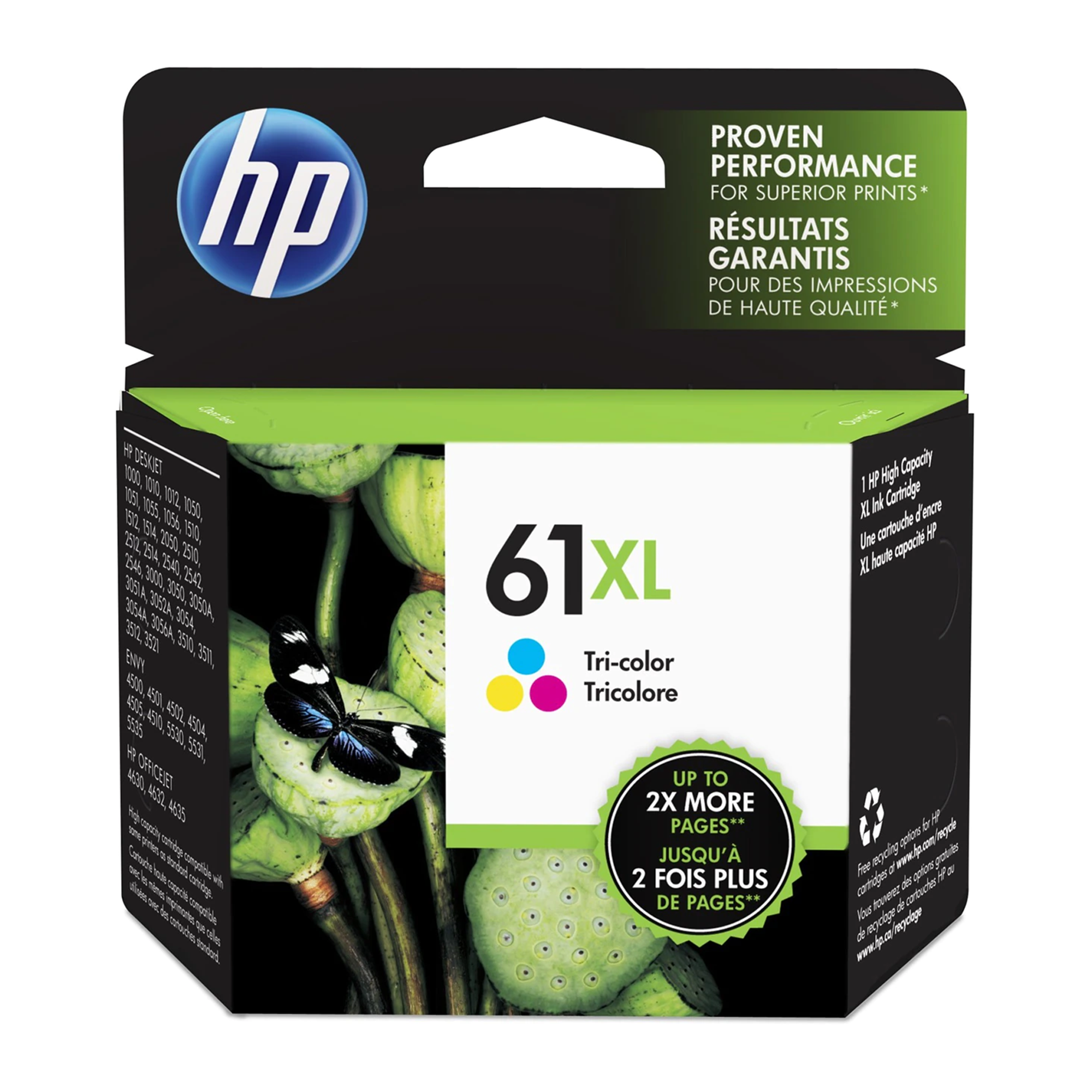 HP 61XL CH564WN Original Tri-Color Ink Cartridge High Yield