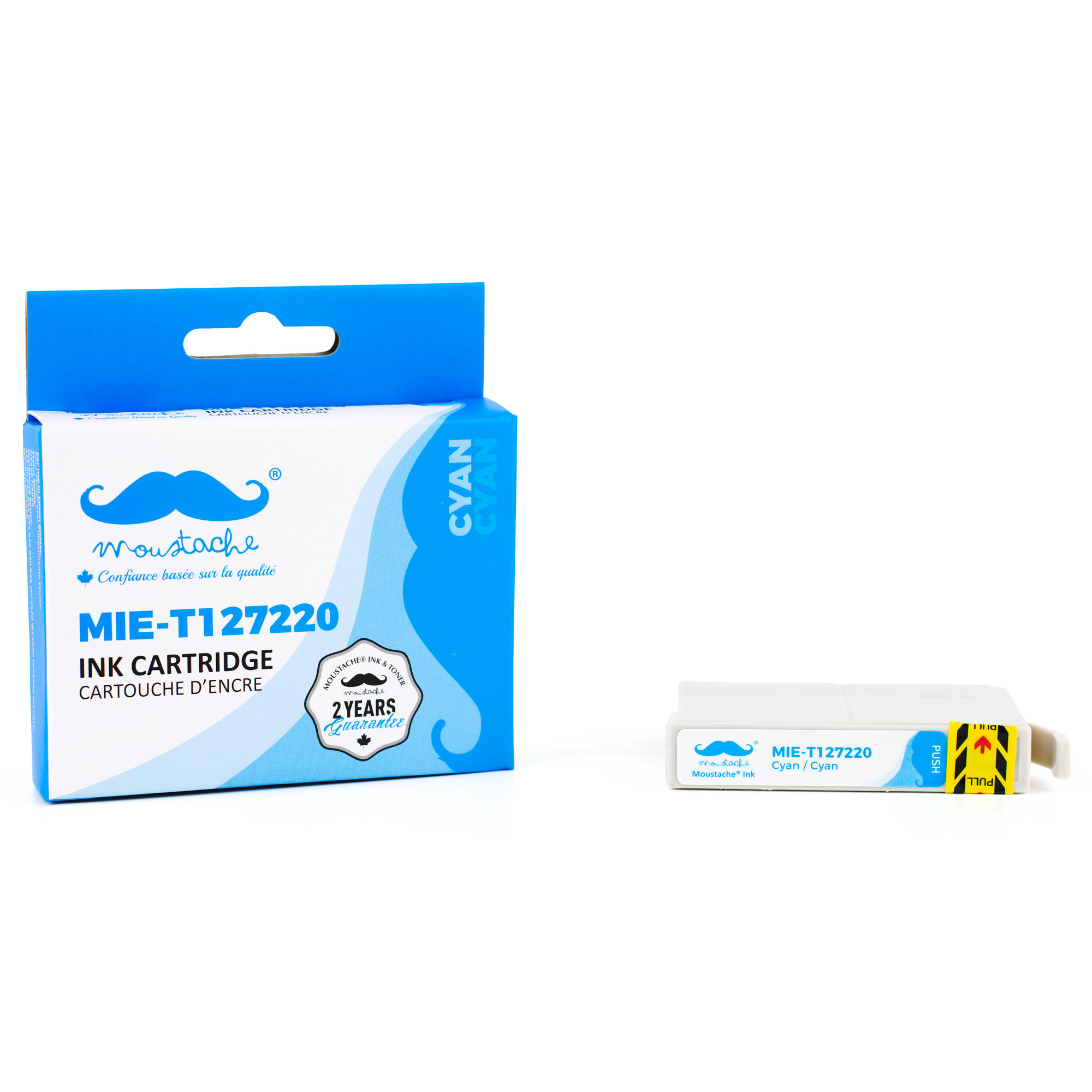 Epson 127 T127220 Compatible Cyan Ink Cartridge Extra High Yield - Moustache®