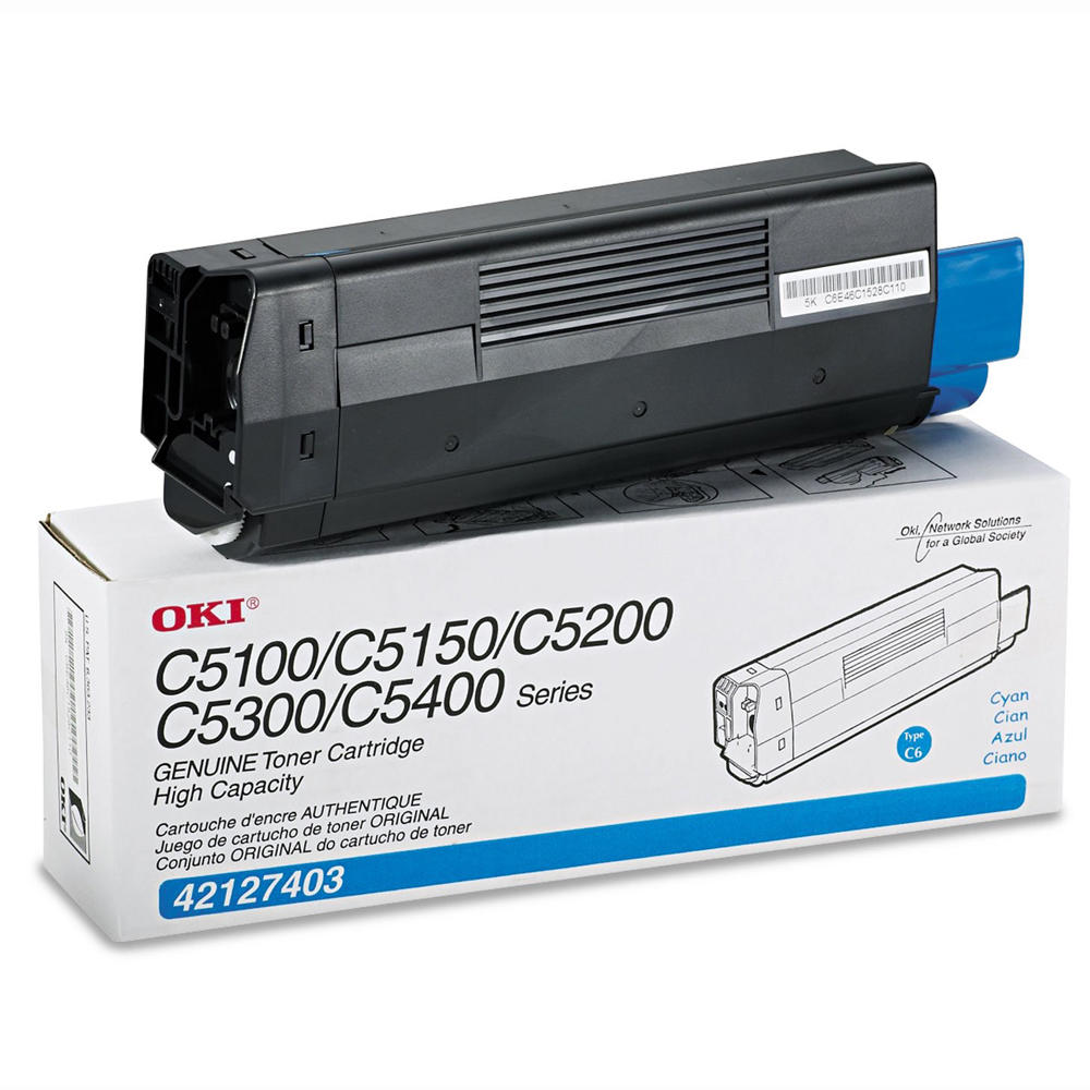 Okidata 42127403 Original Cyan Toner Cartridge